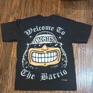 Homie Black Tee with Bold White Text